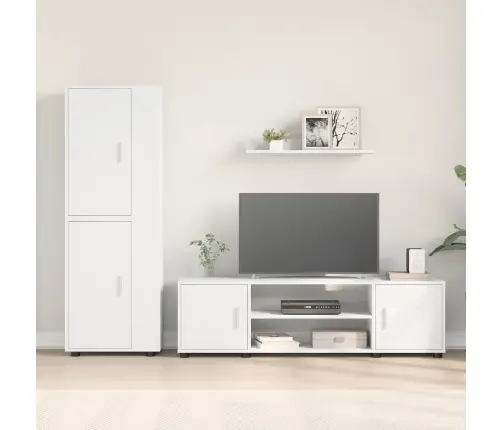 Telerikapi Komplekt Seinale Kinnitatav 4 Pcs Valge Tehispuit