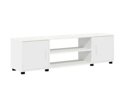 Tv Spintelių Komplektas 4 Pcs Balta Apdirbta Mediena