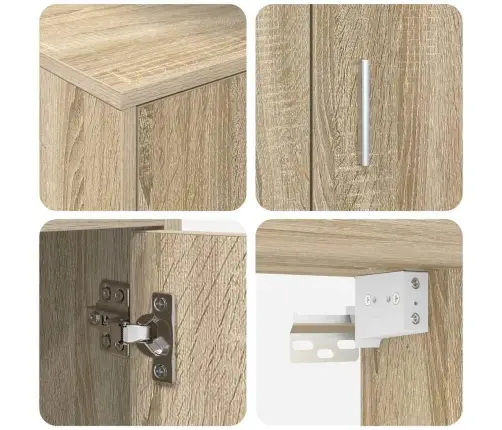 4 Gabalu Tv Skapja Komplekts 4 Pcs Sonomas Ozola Vidaxl