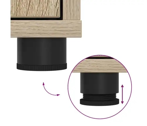 Telerikapi Komplekt 4 Pcs Sonoma Tamm Tehispuit