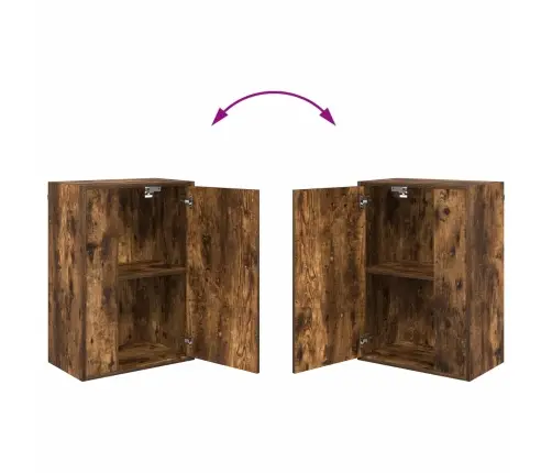 Tv Spintelių Komplektas 4 Pcs Rūkyto Ąžuolo Apdirbta Mediena