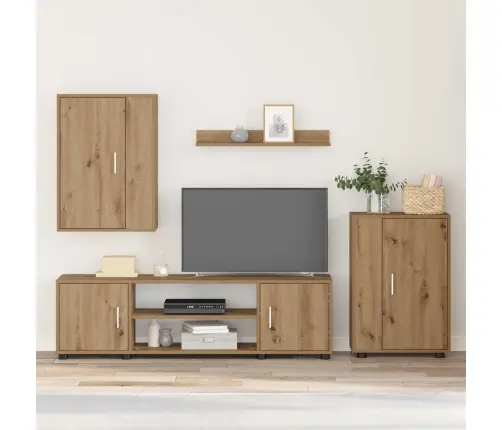 Tv Spintelių Komplektas 4 Pcs Amatininkų Ąžuolas