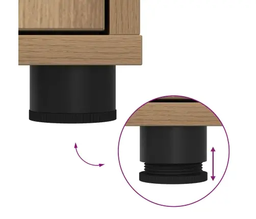 Tv Spintelių Komplektas 4 Pcs Amatininkų Ąžuolas