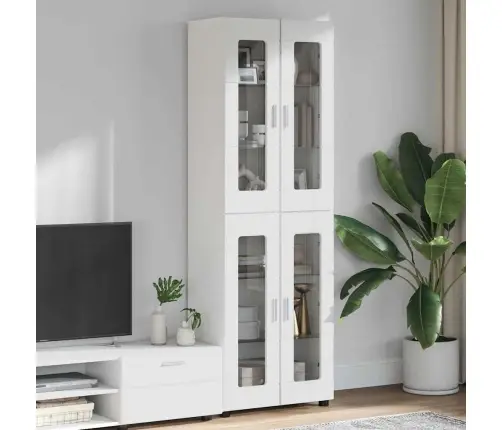 Augstais Skapītis Balts 60 X 35 X 182 Cm Inženierijas Koks Vidaxl