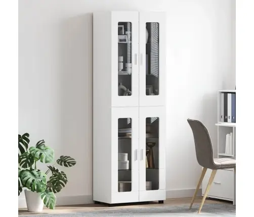 Augstais Skapītis Balts 60 X 35 X 182 Cm Inženierijas Koks Vidaxl