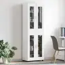 Augstais Skapītis Balts 60 X 35 X 182 Cm Inženierijas Koks Vidaxl