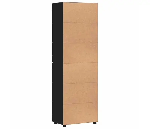 Augstais Skapītis Melna 60 X 35 X 182 Cm Inženierijas Koks Vidaxl