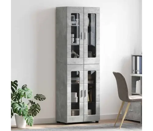 Augstais Skapītis Ar Plauktu Betona Pelēks 60 X 35 X 182 Cm Vidaxl