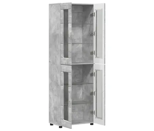 Augstais Skapītis Ar Plauktu Betona Pelēks 60 X 35 X 182 Cm Vidaxl