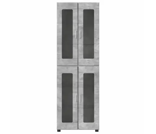 Augstais Skapītis Ar Plauktu Betona Pelēks 60 X 35 X 182 Cm Vidaxl