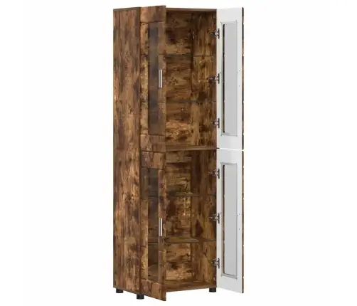 Augstais Skapītis Ar Plauktu Dūmaka Ozols 60 X 35 X 182 Cm Vidaxl