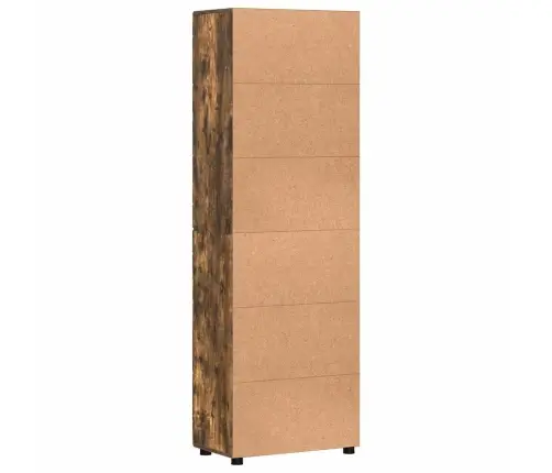 Augstais Skapītis Ar Plauktu Dūmaka Ozols 60 X 35 X 182 Cm Vidaxl