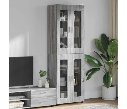 Augstais Skapītis Ar Plauktu Pelēks Sonoma 60 X 35 X 182 Cm Vidaxl