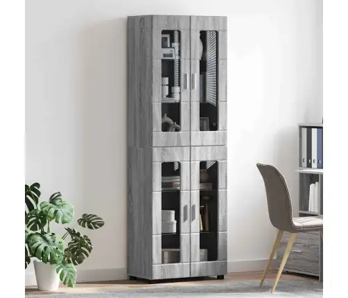 Augstais Skapītis Ar Plauktu Pelēks Sonoma 60 X 35 X 182 Cm Vidaxl