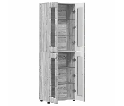 Augstais Skapītis Ar Plauktu Pelēks Sonoma 60 X 35 X 182 Cm Vidaxl