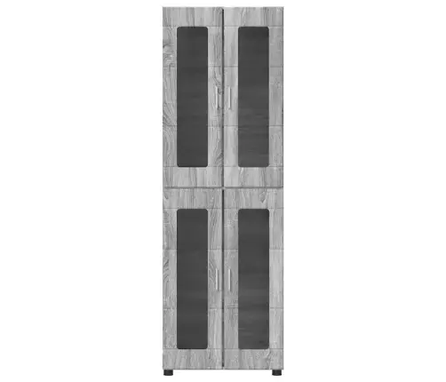 Augstais Skapītis Ar Plauktu Pelēks Sonoma 60 X 35 X 182 Cm Vidaxl