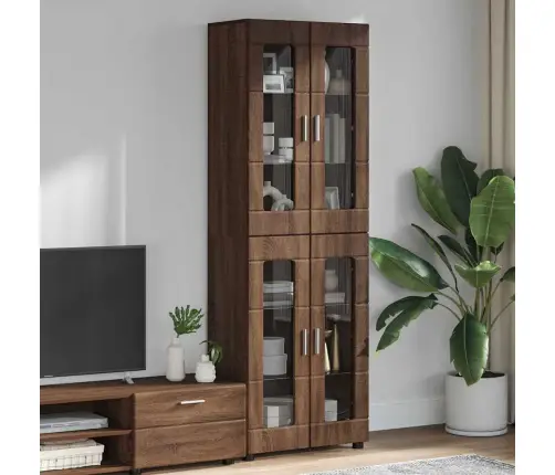 Augstais Skapītis Ar Plauktu Brūns Ozols 60 X 35 X 182 Cm Vidaxl