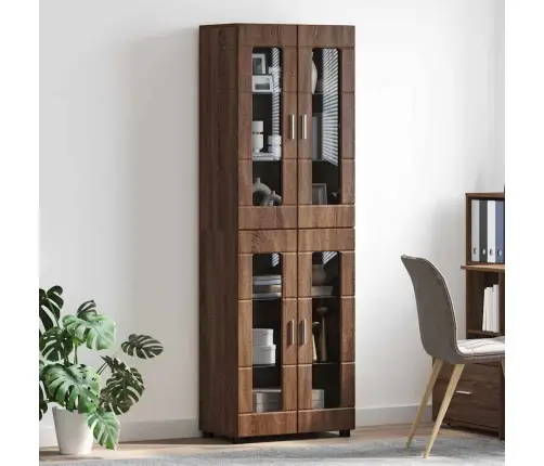 Augstais Skapītis Ar Plauktu Brūns Ozols 60 X 35 X 182 Cm Vidaxl