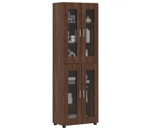 Augstais Skapītis Ar Plauktu Brūns Ozols 60 X 35 X 182 Cm Vidaxl