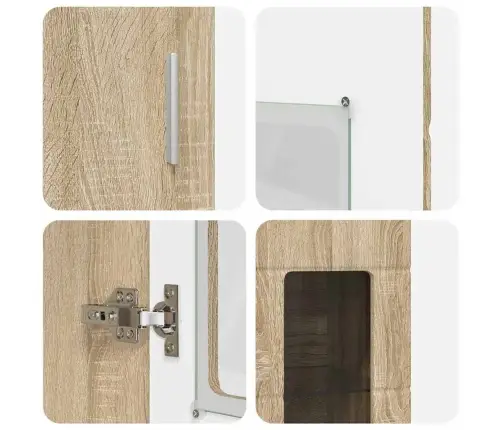 Augstais Skapītis Ar Plauktu Sonoma Ozols 60 X 35 X 182 Cm Vidaxl