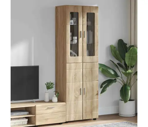 Augstais Skapītis Ar Plauktu Sonoma Ozols 60 X 35 X 182 Cm Vidaxl