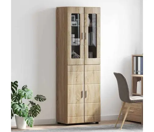 Augstais Skapītis Ar Plauktu Sonoma Ozols 60 X 35 X 182 Cm Vidaxl