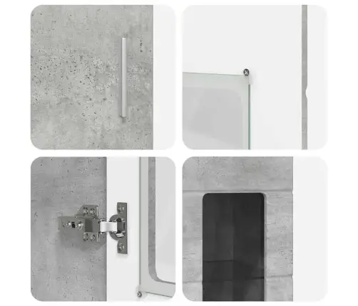 Augstais Skapītis Ar Plauktu Betona Pelēks 60 X 35 X 182 Cm Vidaxl