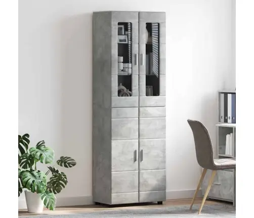 Augstais Skapītis Ar Plauktu Betona Pelēks 60 X 35 X 182 Cm Vidaxl