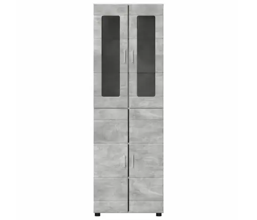 Augstais Skapītis Ar Plauktu Betona Pelēks 60 X 35 X 182 Cm Vidaxl