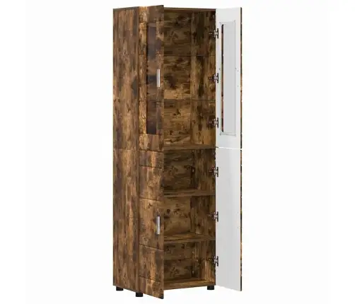 Augstais Skapītis Ar Plauktu Dūmaka Ozols 60 X 35 X 182 Cm Vidaxl