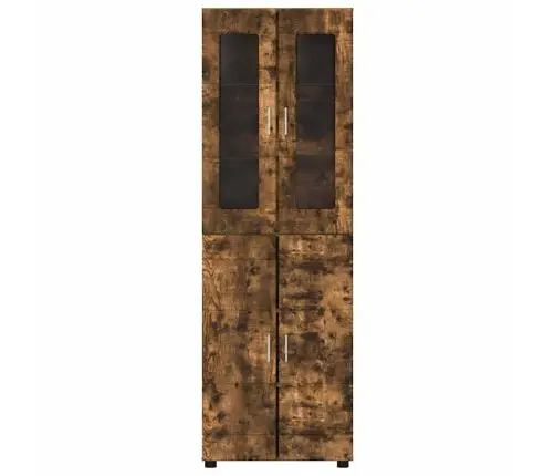 Augstais Skapītis Ar Plauktu Dūmaka Ozols 60 X 35 X 182 Cm Vidaxl