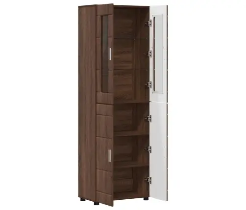 Augstais Skapītis Ar Plauktu Brūns Ozols 60 X 35 X 182 Cm Vidaxl