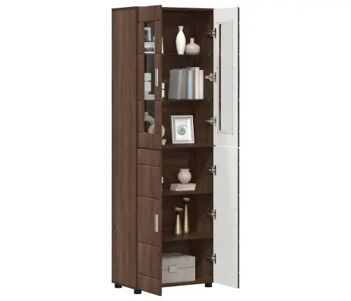 Augstais Skapītis Ar Plauktu Brūns Ozols 60 X 35 X 182 Cm Vidaxl