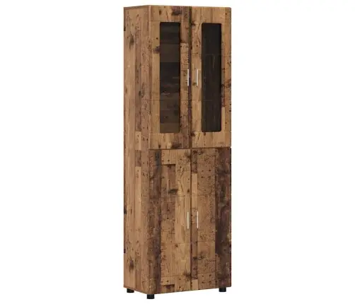 Augstais Skapītis Vecs Koks 60 X 35 X 182 Cm Inženierijas Koks Vidaxl