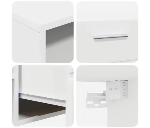 Tv Skapīšu Komplekts Ar Atvilktni Balts Inženierijas Koks Vidaxl