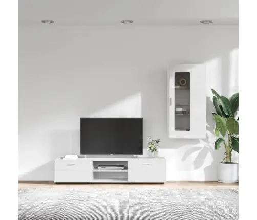 Tv Skapīšu Komplekts Ar Atvilktni Balts Inženierijas Koks Vidaxl