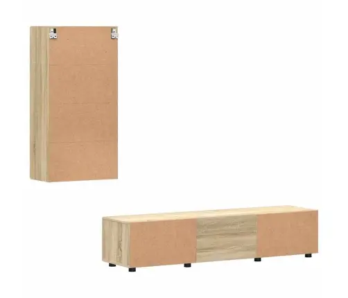 Tv Skapīšu Komplekts Ar Plauktu Sonoma Ozols Inženierijas Koks Vidaxl