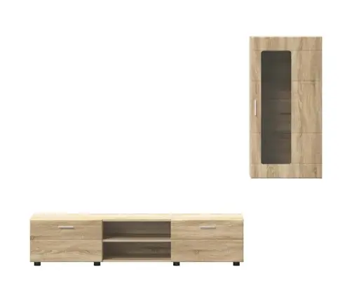 Tv Skapīšu Komplekts Ar Plauktu Sonoma Ozols Inženierijas Koks Vidaxl