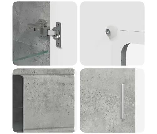 Tv Skapīšu Komplekts Ar Plauktu Betona Pelēks Inženierijas Koks Vidaxl