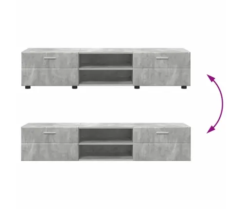 Tv Skapīšu Komplekts Ar Plauktu Betona Pelēks Inženierijas Koks Vidaxl