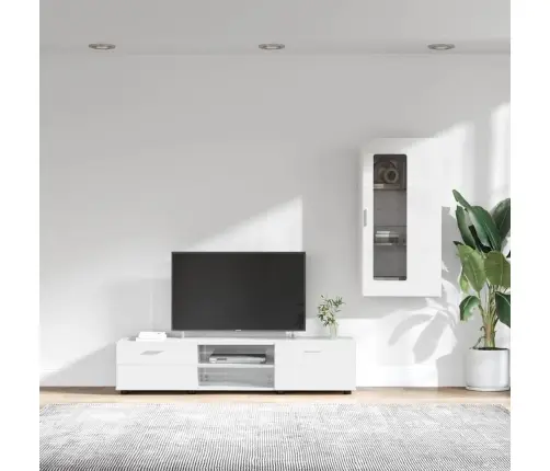 Tv Spintelių Komplektas Florin Aukštai Blizganti Balta