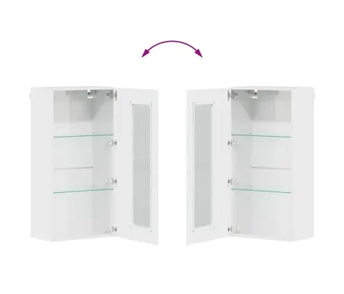 Tv Spintelių Komplektas Florin Aukštai Blizganti Balta