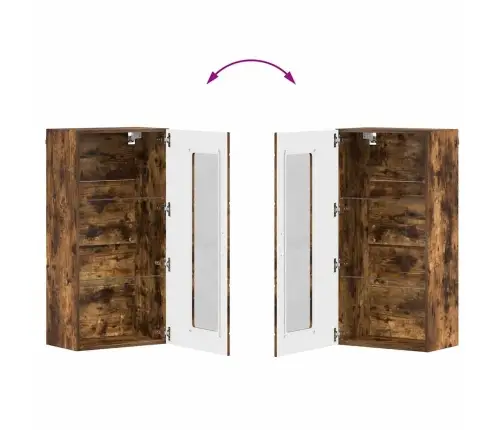 Tv Spintelių Komplektas Rūkyta Ąžuolas Apdirbta Mediena