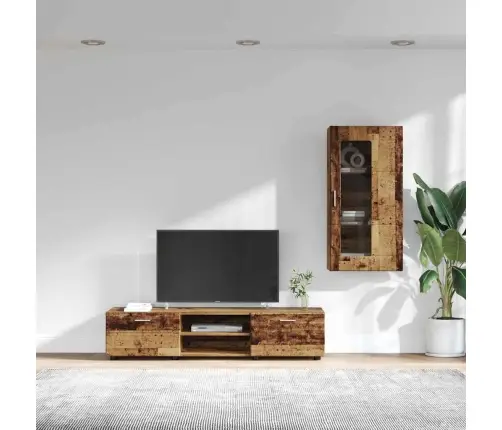 Tv Skapīšu Komplekts Ar Atvilktni Vecs Koks Inženierijas Koks Vidaxl