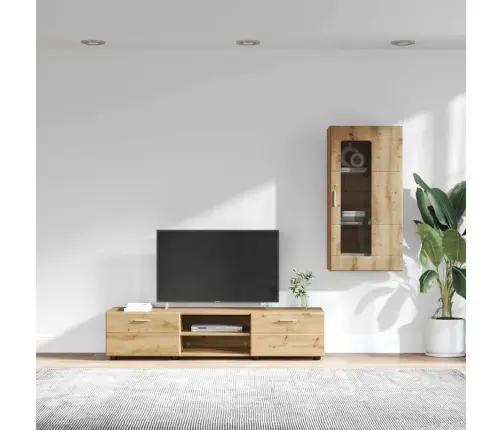 Tv Skapīšu Komplekts Ar Durvīm Artisānā Ozols Inženierijas Koks Vidaxl