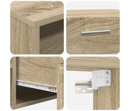 Tv Skapīšu Komplekts Ar Plauktu Sonoma Ozols Inženierijas Koks Vidaxl