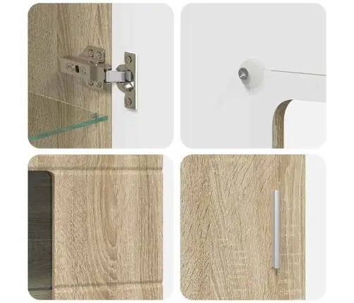 Tv Skapīšu Komplekts Ar Plauktu Sonoma Ozols Inženierijas Koks Vidaxl