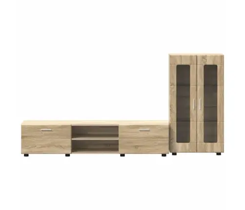 Tv Skapīšu Komplekts Ar Plauktu Sonoma Ozols Inženierijas Koks Vidaxl
