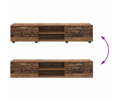 Tv Skapīšu Komplekts Ar Atvilktni Vecs Koks Inženierijas Koks Vidaxl