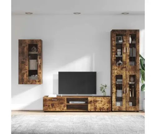 Tv Spintelių Komplektas Rūkyta Ąžuolas Apdirbta Mediena